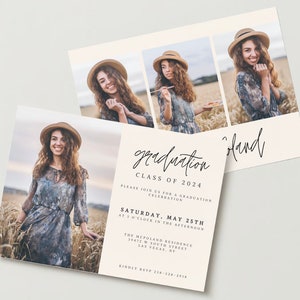 Graduation Invitation Template, Senior Graduate Announcement Template, Modern Graduation Announcement, Graduation Party Template Download