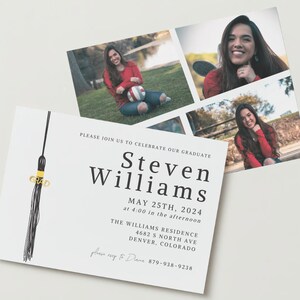 Graduation Invitation Template, Senior Graduate Announcement Template, Modern Graduation Announcement, Graduation Party Template Download