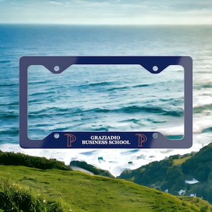 License Plate Frame Graziadio Business School Gift for Students and Alumni