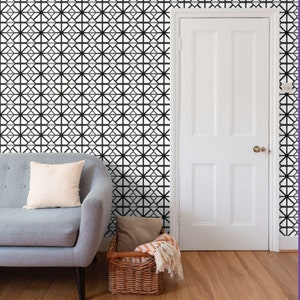 Eco Wallpaper Mid-Century Modern Geometrisches Design für Schlafzimmer Badezimmer oder Kinderzimmer Dekorative Möbel Tapete