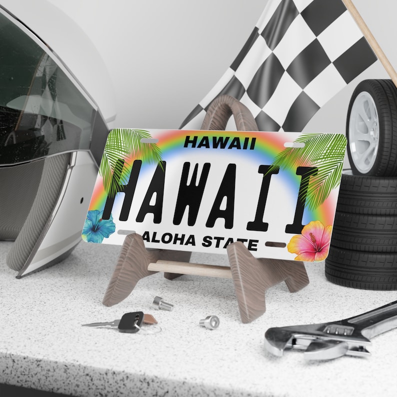 Hawaiian Hawaii License Plate Novelty Vanity Plate Beach License Plate Etsy