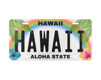 Hawaiian Hawaii License Plate Novelty Vanity Plate Beach