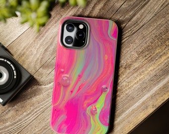 Kaleidoscope Paint iPhone Case, Tough iPhone Case, Pink iPhone Case, Art iPhone Case, Cute iphone case, iPhone 15, iPhone 14, iPhone case