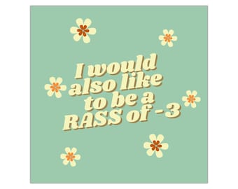 RASS -3 Sticker, Nurse Humor Sticker, Waterproof vinyl for water bottles, nurse gift, nurse present