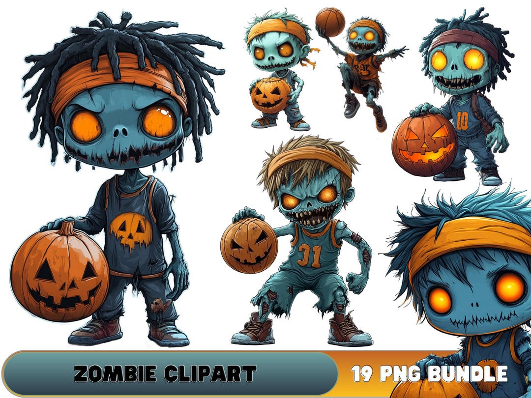 Zombie Clipart, PNG Zombie Printables, Halloween Zombies, Zombie ...