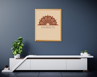 Namaste Yoga Wall Art Printable | Serene Home Decor Poster | Instant Download Digital Print