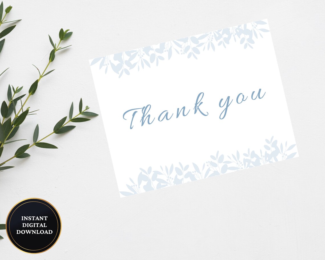 Digital Thank You Postcard | Instant Download | 5.5 X 4.25 Inches ...