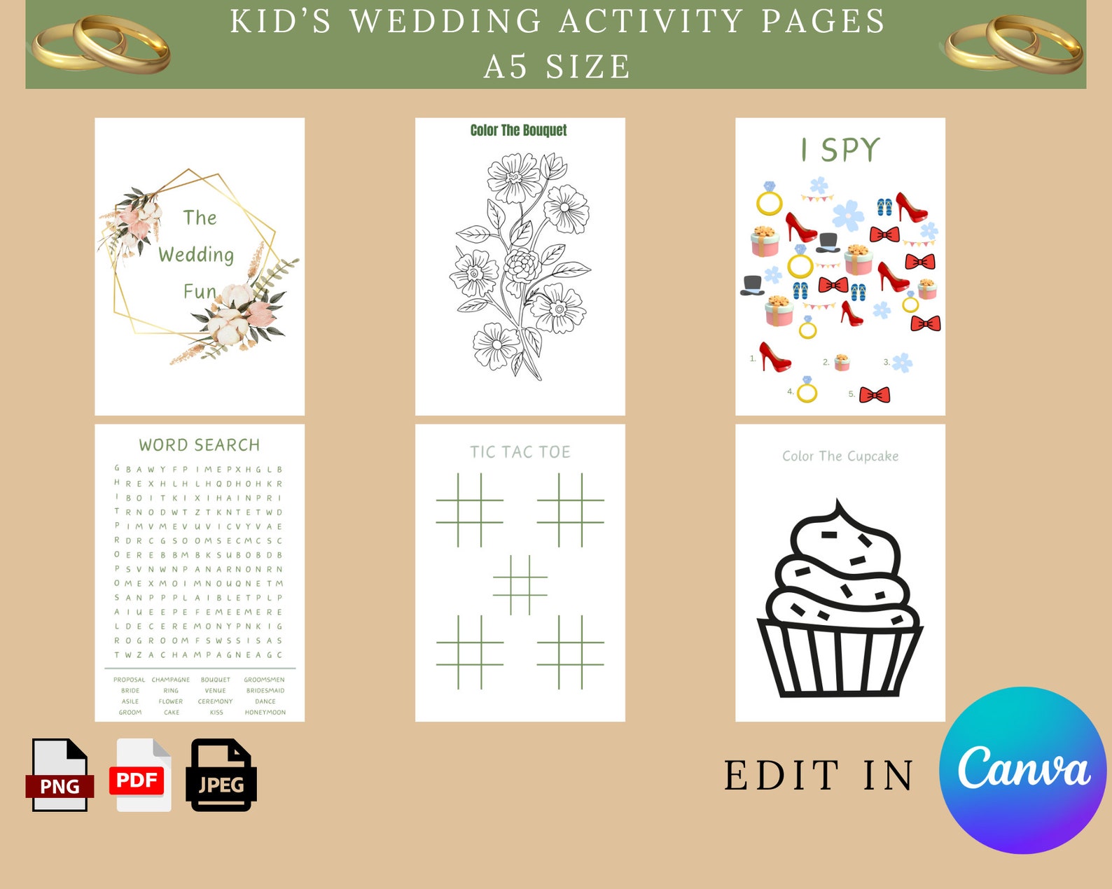 Wedding Kids Activity Book | Printable Wedding Entertainment for ...