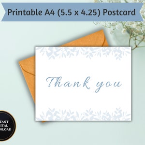 Digital Danke Postkarte | Sofortdownload | 13,5 x 11 cm | Druckbar oder Digital senden