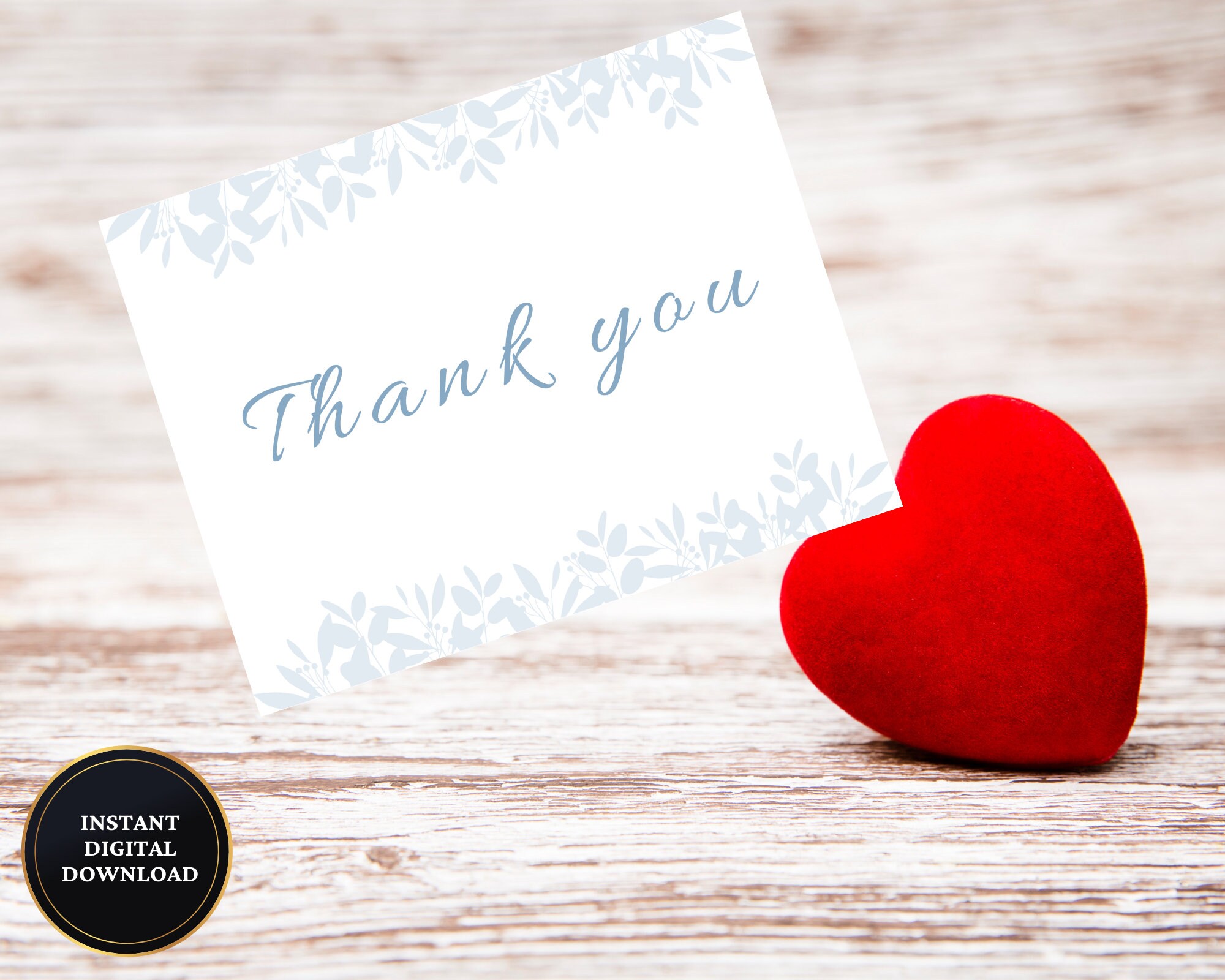 Digital Thank You Postcard | Instant Download | 5.5 X 4.25 Inches ...