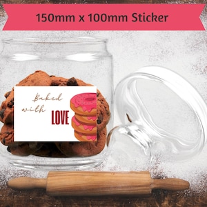 Baked with Love Digital Sticker – Adorable Cookie-Themed Design for Bakers & Gifting