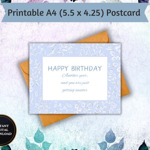 Süße des Alterns Postkarte | Digitaler Download | 13,5 x 11 cm | Druckbar oder Digital senden