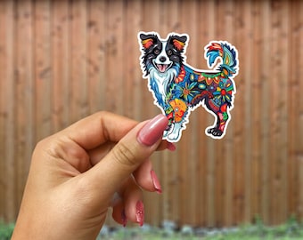 Alebrije Border Collie Sticker