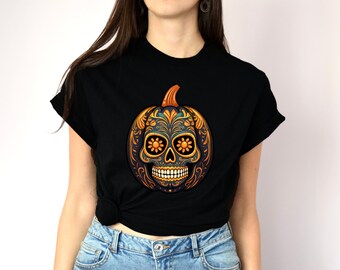 Calavera Pumpkin - Dia De Los Muertos and Halloween shirt - Unisex