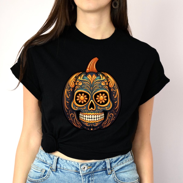 Calavera Pumpkin - Dia De Los Muertos and Halloween shirt - Unisex