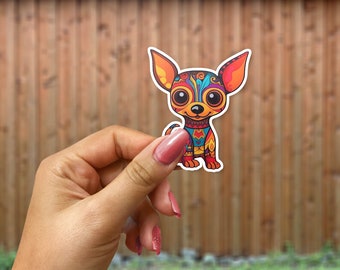 Alebrije chihuahua puppy sticker