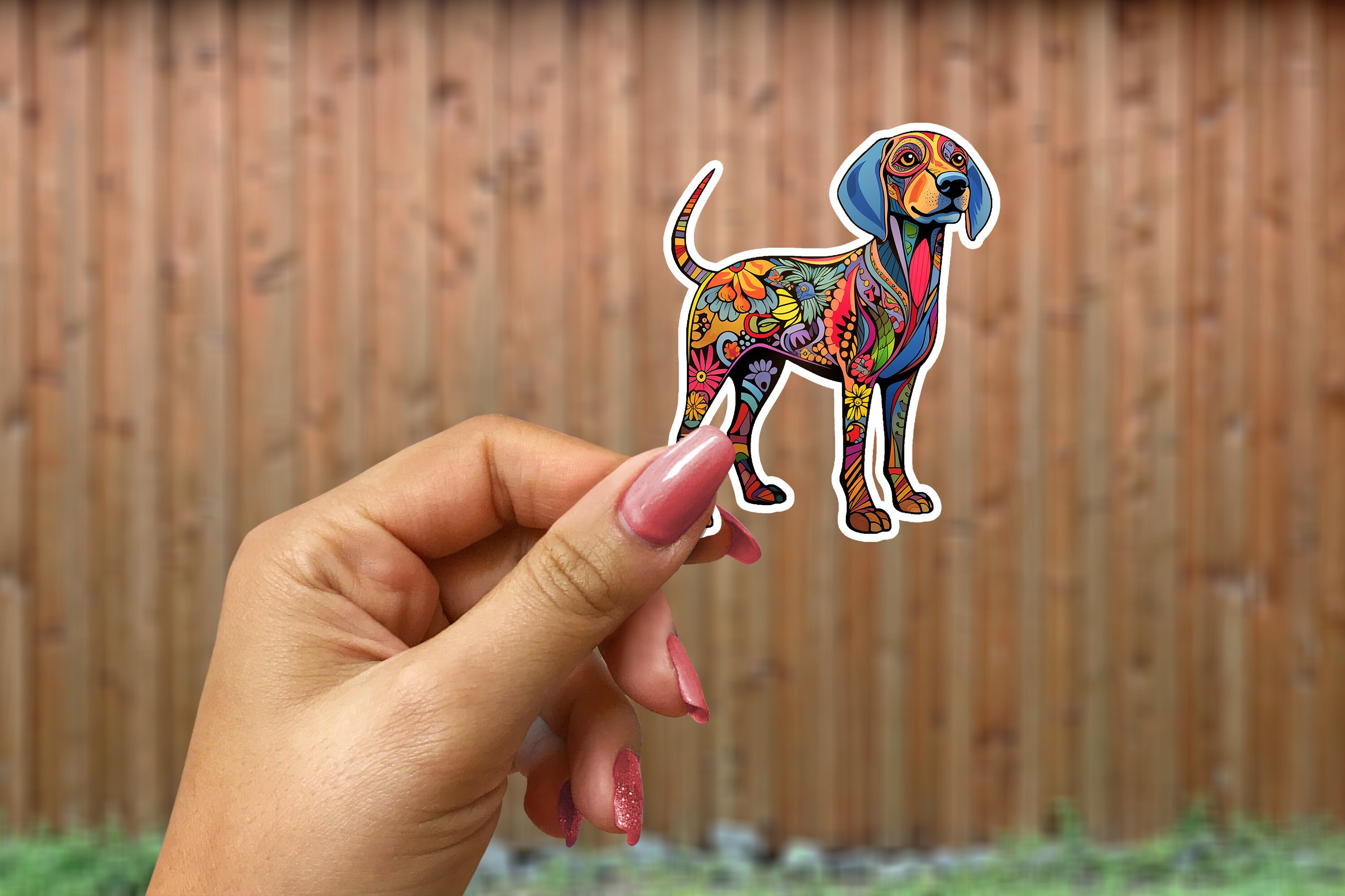 Alebrije Weimaraner dog sticker