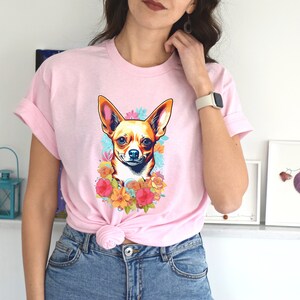 Mexican Floral Brown Chihuahua Shirt