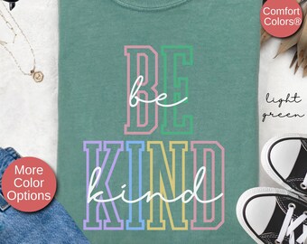Camiseta Be Kind linda de Comfort Colors®, camiseta Choose Kind, camiseta Retro Be Kind, camiseta Teacher Kind, camiseta Kind, camiseta Christian,