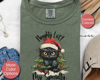 Camiseta navideña retro divertida de gato gruñón, divertida camiseta navideña para amantes de los gatos, camiseta retro de Papá Noel con gato enojado, camiseta festiva de gato para fiestas navideñas