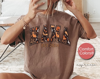 Camiseta vintage personalizada de Halloween para mamá, camiseta retro de mamá espeluznante, camiseta de mamá espeluznante, camiseta espeluznante personalizada para mamá, Comfort Colors®