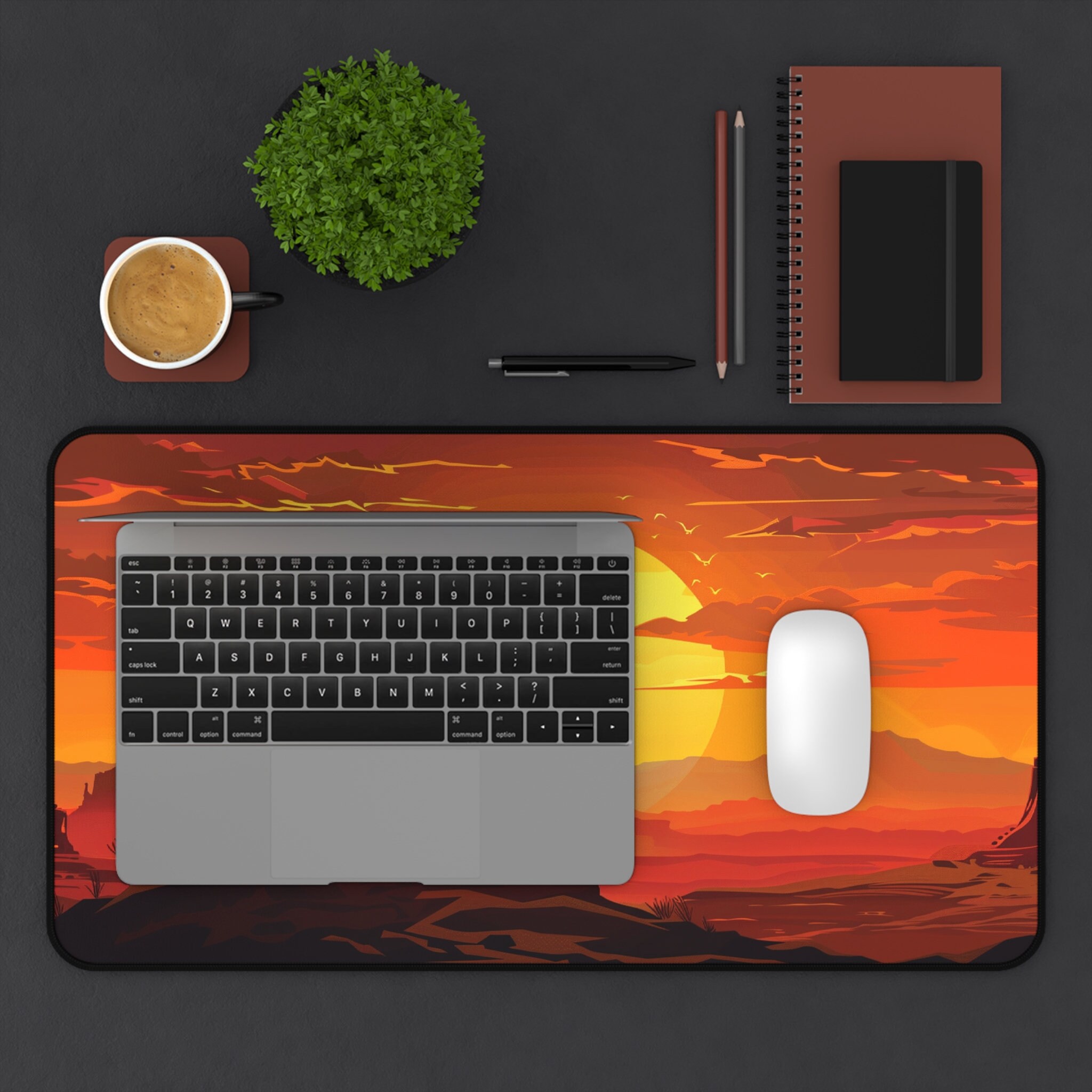 Cowboy Sunset Western Desk Mat, Western Mouse Pad, Western Cowboy Décor ...