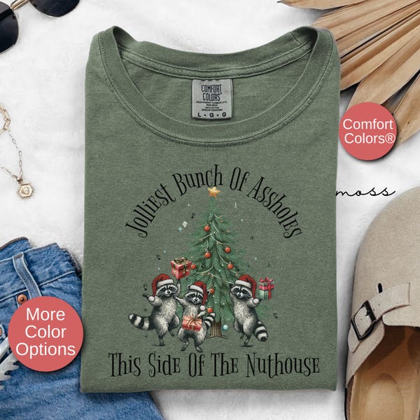 Women's Funny Raccoon Christmas T-Shirt Gift, Cute Raccoon Retro Holiday Vintage Shirt Christmas Gift For Her, Racoon Christmas Meme Tee