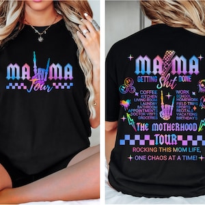 The Motherhood Tour Shirt, Mama Tour Shirt, Gift For Mom, Mom Life Graphic Tee, Rocker Mom Shirt, Mama Lightning Bolt Shirt, Comfort Colors