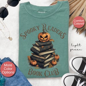 Personalized Spooky Readers Book Club Shirt, Bookish Club Halloween Shirt,Spooky Season Book Lovers Shirt,Womens Books Lover Halloween Gift,