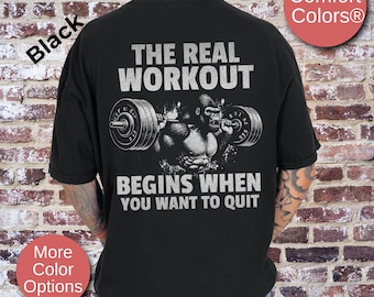 Camisetas de levantamiento de pesas Comfort Colors®, camiseta de gimnasio para hombre, camisetas de fitness, camisetas motivacionales para entrenar, regalo de levantamiento de potencia, camiseta de gimnasio, Gorilla Gym