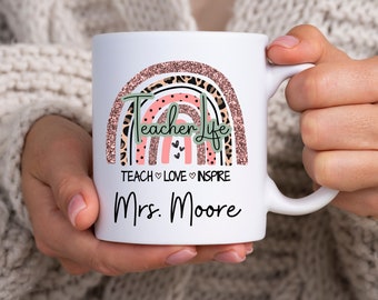 Custom Teacher Coffee Mug Design, Teacher Appreciation Gift, Teacher Mug, Personalized Teacher Coffee Mug, Teacher Gifts, Teacher Cup,