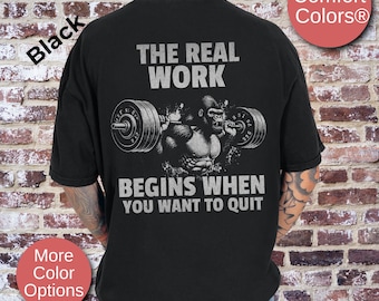 Camisetas de levantamiento de pesas Comfort Colors®, camiseta de gimnasio para hombre, camisetas de fitness, camisetas motivacionales para entrenar, regalo de levantamiento de potencia, camiseta de gimnasio, Gorilla Gym