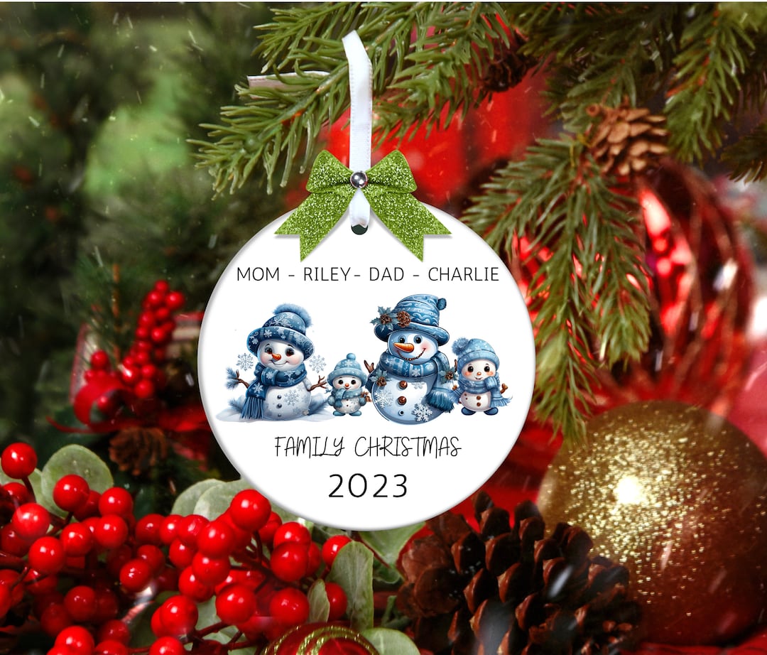 Personalized Family of 4 Christmas Ornament Design, Christmas Ornament ...