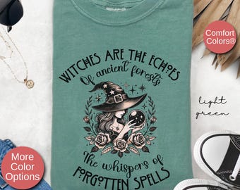 Enchanted Witch Shirt For Women For Halloween,Witch Lovers T-Shirt Gift For Witchy Women,Mystical Witchcraft Tee For Spooky Season Halloween
