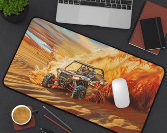Dune Season Desk Mat , Desert Decor, Colorful Side By Side,  Glamis Dunes Mouse Pad, Gaming Mouse Pad, Razor in the Dunes, Minimalist