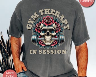 Gym Therapy Shirt, Fitness Gift For Gym Lovers, Gift for Weightlifter, Pump Cover, Oversized Work Out Tee, Muscle Mommy Gym Motivation Shirt