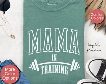 Mama In Training Gym Maternity Shirt Gift For New Mom, Mom to Be Gym Tee Gift For Bodybuilder Pregnancy Announcement, Maternity Workout Tee