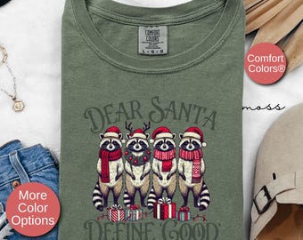 Women's Funny Raccoon Christmas T-Shirt Gift, Cute Raccoon Retro Holiday Vintage Shirt Christmas Gift For Her, Racoon Christmas Meme Tee