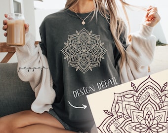 Cuss Word Mandala T-Shirt, Funny Hidden Swear Word Shirt,  Hidden Curse Word Mandala Shirt, Sarcastic Gift for Her, Gag Gift, Comfort Colors