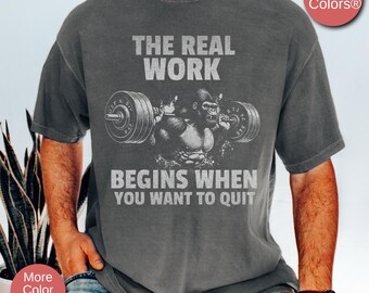 Camisetas de levantamiento de pesas Comfort Colors®, camiseta de gimnasio para hombre, camisetas de fitness, camisetas motivacionales para entrenar, regalo de levantamiento de potencia, camiseta de gimnasio, Gorilla Gym