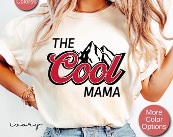 Camiseta Mama para presente de Dia das Mães da filha, Camiseta Mama, Camiseta The Cool Mama, Camiseta Mom Life, Camisetas engraçadas para mães, Presente de aniversário para camisetas para mães