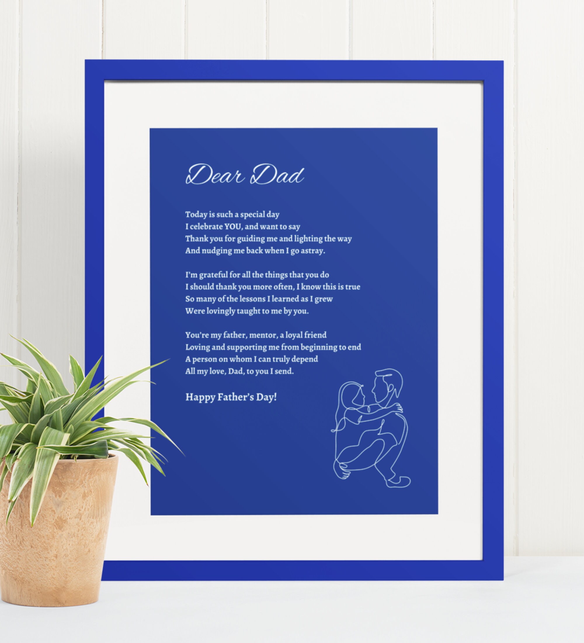 Father's Day Poem Wall Art Gift, Daddy and Daughter Printable Poem ...