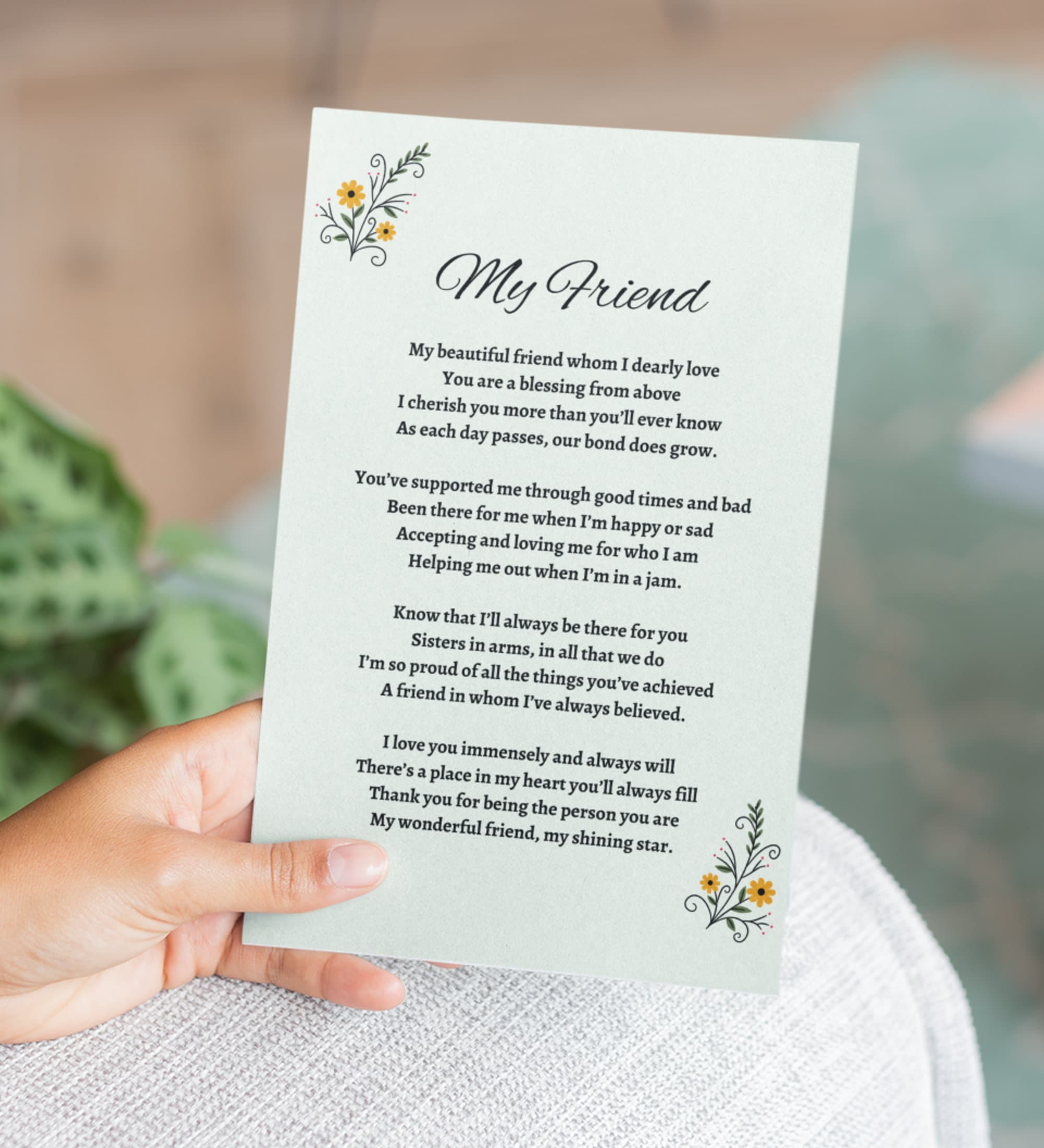 Freund Gedicht Download, Poesie für den besten Freund, kurze Gedichte für  den besten Freund, die dich zum Weinen bringen, Gedichte über Freundschaft,  tiefe Freundschaftsgedichtkarte - Etsy Schweiz, image size:2000x2200