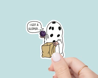 Charlie Brown Ghost 'I Got A Sloper' Waterproof Sticker or Magnet