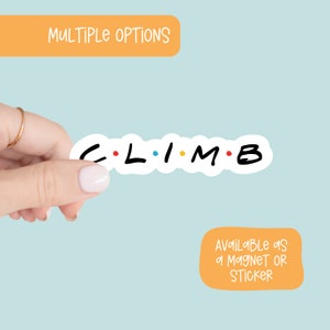 Waterdichte sticker of magneet voor Climb/Boulder Friends