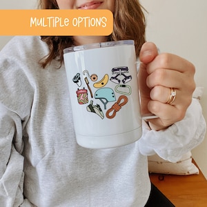 Caneca de coração para escalada: caneca térmica de viagem ou de cerâmica