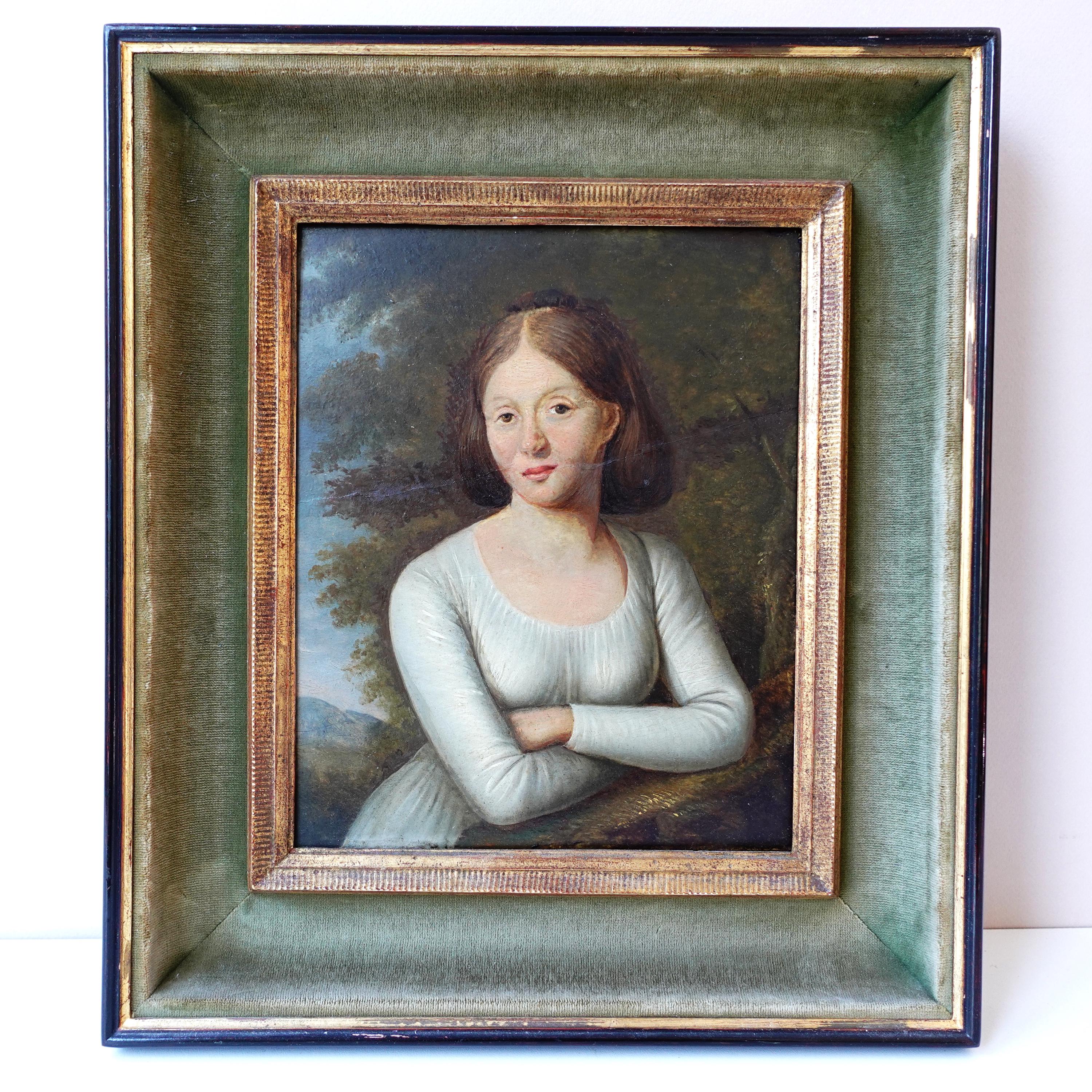 Antique 19th Century French Woman Painting - Etsy