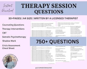 Therapy Counseling Session Questions Interventions, Therapy Session Questions, Counseling Questions, Therapy Interventions, CBT, Shadow Work