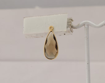 Golden Smoky Quartz Hook Earrings - Exquisite Gemstone Jewelry