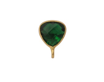 Gold Emerald Quartz Sunshine Studs - Exquisite Gemstone Jewelry